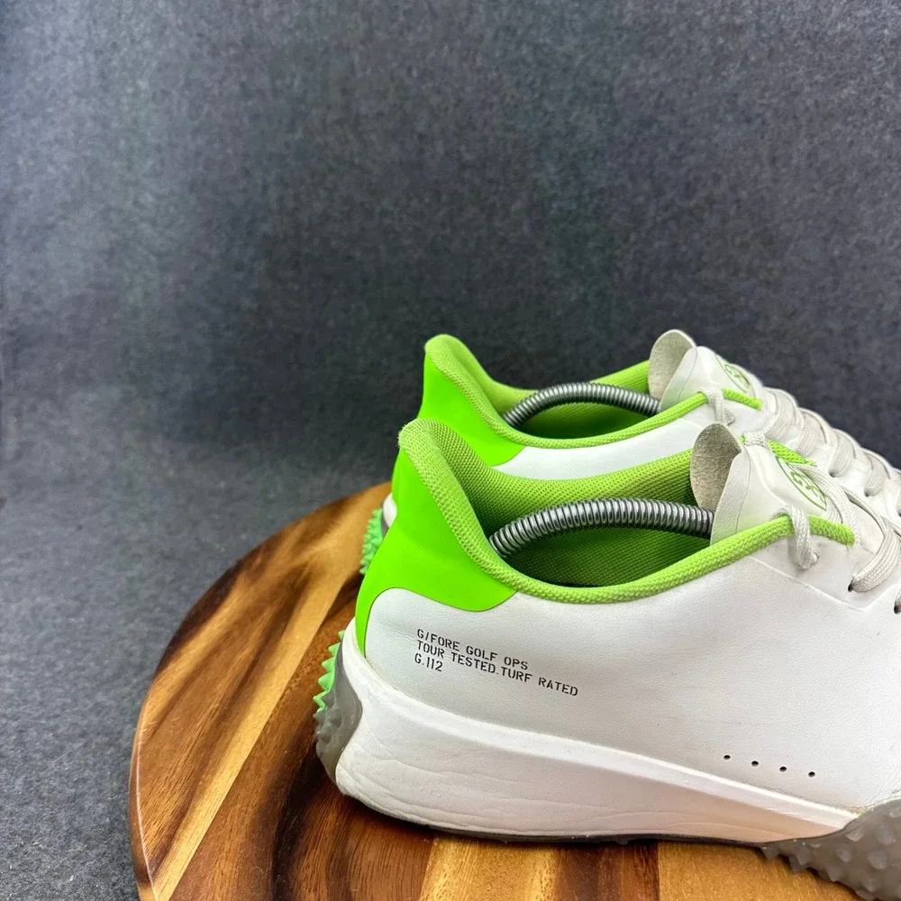 G/FORE G.112 Mens Golf Shoes White Neon Green GMF000084 Size 12